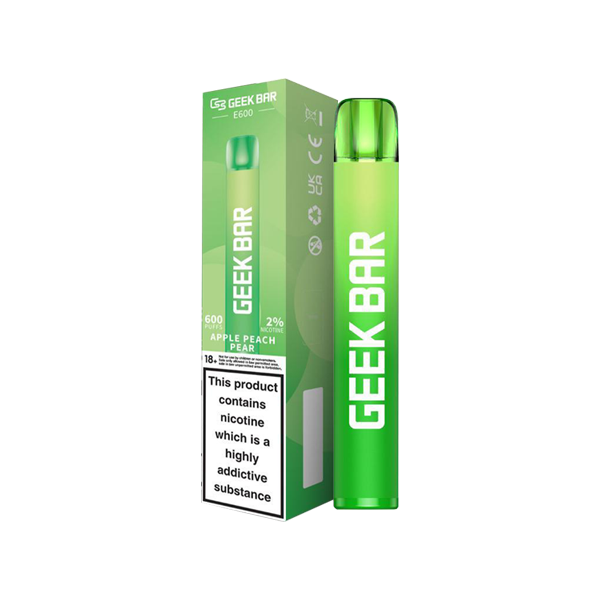 20mg Geekvape Geek Bar E600 Disposable Vape Device 600 Puffs