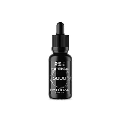 CBD Asylum Infuse 5000mg CBD Natural Oil - 30ml  (BUY 1 GET 2 FREE)