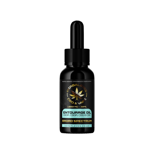 Herbaleyes 1000mg Major Spectrum CBDa CBGa CBG & CBD Entourage Oil - 30ml