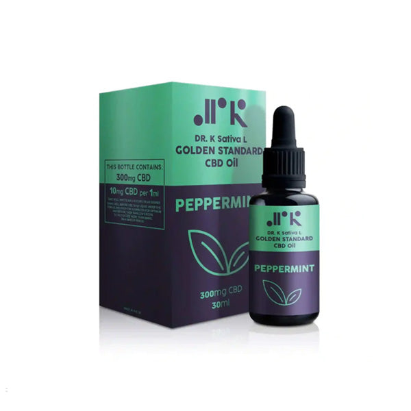 Dr K CBD Peppermint Golden Standard 300mg CBD Oil - 30ml