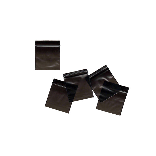 5 x Zipper Branded 30mm x 30mm Black Bags